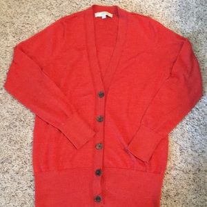Loft Orange Boyfriend Sweater Sz M